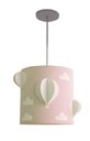 Ver imagem 1 de Lustre Pendente Infantil Balões Cúpula em Tecido 25x25: Rosa4123