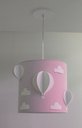 Ver imagem 2 de Lustre Pendente Infantil Balões Cúpula em Tecido 25x25: Rosa4123