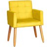 Poltrona Costurada para Manicure Decorativa Salão de Beleza - Moblan Decor:amarelo - 1