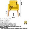 Poltrona Costurada para Manicure Decorativa Salão de Beleza - Moblan Decor:amarelo - 2