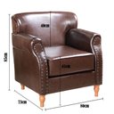 Ver imagem 6 de Poltrona Chesterfield Classica Londres Cadeira Luxo Retrô - Couríssimo Café 015