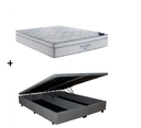 Ver imagem 3 de Cama Box Baú Queen Bipartido Cinza Colchão Freedom Molas Ensacadas 158x198 - Ortobom