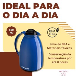 Garrafa Termica 650ml Bico Antigotas Cafe Leite Livre de Bpa Quente Gelada Casa Trabalho Tampa Rosca - 6