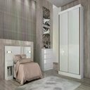 Ver imagem 3 de Guarda Roupa Virtus 1600 2 Portas 3 Gavetas Cor:branco