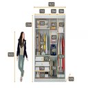 Ver imagem 1 de Guarda Roupa Virtus 1600 2 Portas 3 Gavetas Cor:branco
