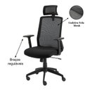 Ver imagem 4 de Cadeira de Escritório Diretor Tela MEET C/ Encosto de cabeça - AVANTTI - 32990