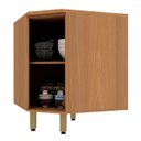 Ver imagem 4 de Balcão para Cozinha Canto Diagonal 100% MDF 1 Porta Dulce Freijó/Branco