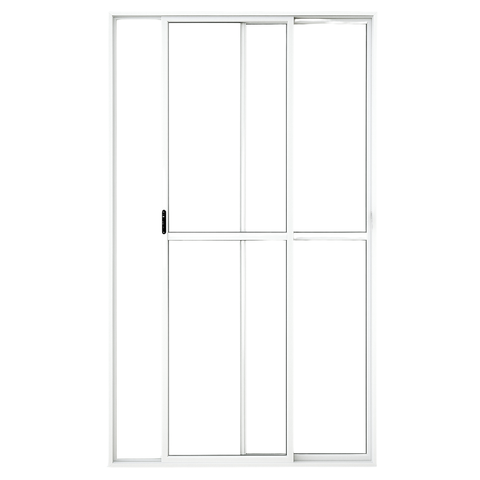 Porta Sacada de Aluminio Branco 2 Folhas com Trinco 2,10x1,20