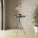 Ver imagem 2 de Mesa Bistrô Alta Industrial Varanda Redonda Pés em Aço Viena Cor Preto Salaone
