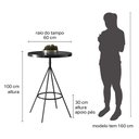 Ver imagem 5 de Mesa Bistrô Alta Industrial Varanda Redonda Pés em Aço Viena Cor Preto Salaone
