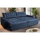 Ver imagem 1 de Sofá Sem Caixa Retrátil Reclinável 2,75m Cama inBox França Velusoft Azul