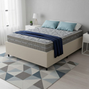 Ver imagem 1 de Cama Box Baú Casal Bege+ Colchão de Mola Ensacada