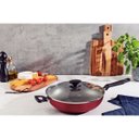 Ver imagem 2 de Wok Tramontina Loreto em Alumínio Antiaderente Starflon Max com Tampa de Vidro 28 cm 3,3 L Vermelho