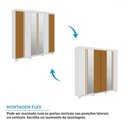 Ver imagem 5 de Guarda-roupa Casal Eliza 6 Portas 6 Gavetas com Espelho 100% Mdf Branco/cinamomo - Acp Móveis