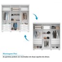 Ver imagem 4 de Guarda-roupa Casal Eliza 6 Portas 6 Gavetas com Espelho 100% Mdf Branco/cinamomo - Acp Móveis
