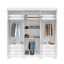 Ver imagem 3 de Guarda-roupa Casal Eliza 6 Portas 6 Gavetas com Espelho 100% Mdf Branco/cinamomo - Acp Móveis