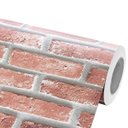 Ver imagem 2 de Revestimento Adesivo Tijolo Vermelho Marrom Autocolante Lavável 3d Cozinha Quarto Sala Box Banheiro