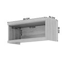 Ver imagem 4 de Armário Aéreo para Cozinha 1 Porta Elena Bege/Cinamomo/Titanium