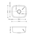 Ver imagem 4 de Cuba de Embutir Aço Inox 1mm Escovado C106 45,7x38,1x17,8 Cm