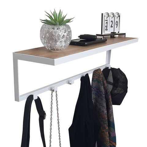 Cabideiro Strassis Design Sd-3505 Mdf Branco