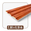 Ver imagem 4 de Painel Ripado Wpc Interno Wide Cor: Mogno Kit 5 Un - 2,90m X 19cm, 0,55m²