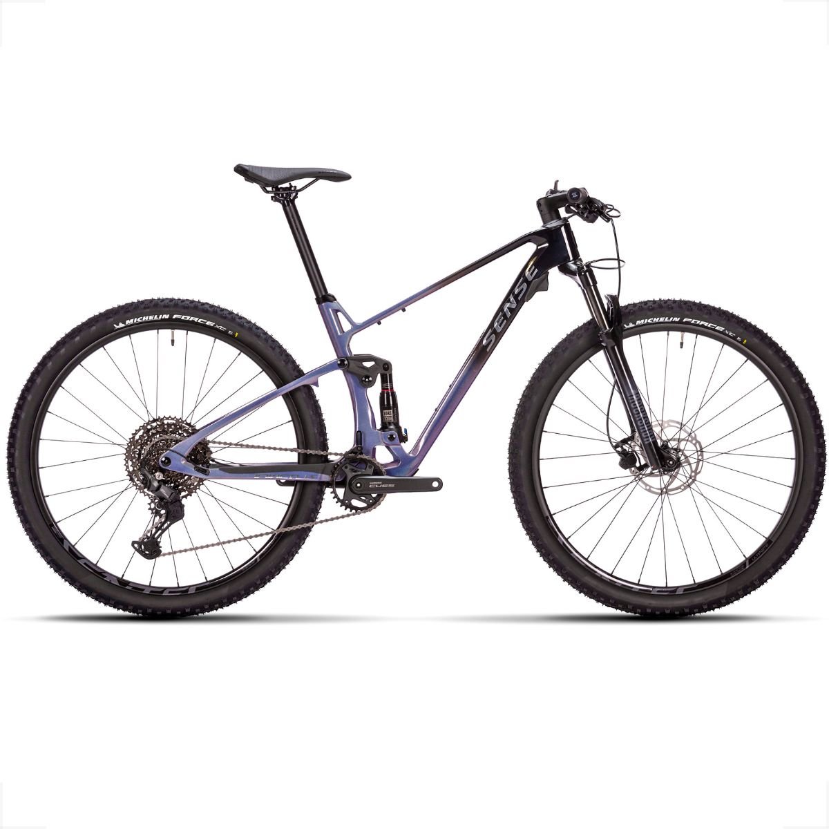 Bicicleta Full Sense Invictus Sport Carbono Shimano Cues:roxo+preto/19 - 2