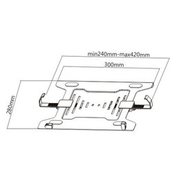 Bandeja Apoio Notebook Acoplável a Suporte de Pistão Nbh-2 Central Suportes - 4