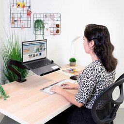 Bandeja Apoio Notebook Acoplável a Suporte de Pistão Nbh-2 Central Suportes - 6