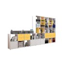 Ver imagem 1 de Estante Modular Lego Multifuncional Home Office Branco / Amarelo