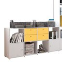Ver imagem 3 de Estante Modular Lego Multifuncional Home Office Branco / Amarelo