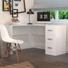 Escrivaninha de Canto Zuppe com 3 Gavetas Branco - 7