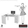 Escrivaninha de Canto Zuppe com 3 Gavetas Branco - 6