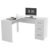 Escrivaninha de Canto Zuppe com 3 Gavetas Branco - 1
