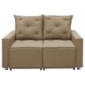 Sofá Retrátil 2 Lugares Bariloche 1.80cm Star Confort Capuccino - 1