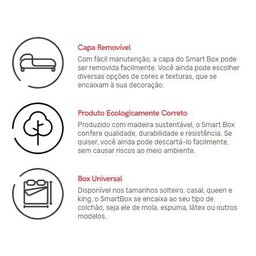 Cama Box Casal Desmontável 1,38x1,88m SM138 Homely Design - Suede Cru - 2