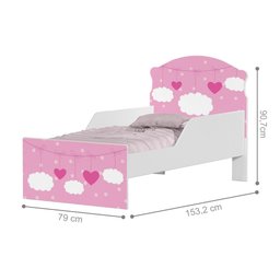 Cama Infantil Rosa Menina Com Colchão - 2