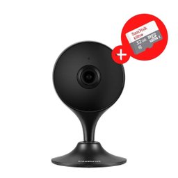 Câmera IP Wifi Full HD Im3 Intelbras Preta + Sd 32Gb Ultra - 1