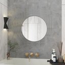 Ver imagem 1 de Espelho Redondo 50cm Para Banheiro Quarto Sala Decorativo Parede Vidro Lapidado