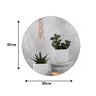 Espelho Redondo 50cm Para Banheiro Quarto Sala Decorativo Parede Vidro Lapidado - 5
