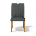 Ver imagem 4 de Kit com 4 Cadeiras Aurora Madeira Maciça Estofadas para Mesa de Jantar Linho Chumbo 406