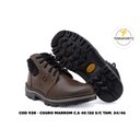 Ver imagem 2 de Botina de Amarrar Couro Marrom Terra Fortz Cod. 930