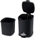 Ver imagem 2 de Lixeira com Pedal Brinox Frame 6 Litros em Aço Carbono Preto