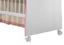 Ver imagem 3 de Berço com Rodízios Doce Sonho Branco/Rosa - Qmovi