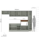 Ver imagem 3 de Cozinha Completa Koya 12 Portas 3 Gavetas Branco/verde Oliva - Politorno