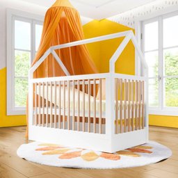 Berço Montessoriano Casinha Com Colchão Coleção Wood Divicar - 2