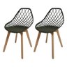 Conjunto 2 Cadeiras Kaila Pp Verde Musgo Wood - 1