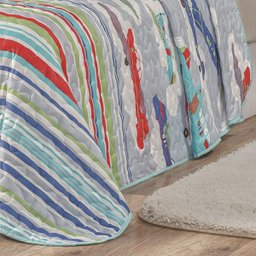 Kit Cobre Leito Infantil Solteiro 02 Peças Bouti - Avião - 5