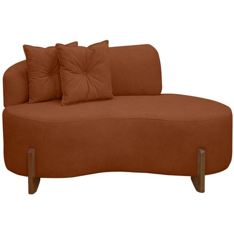 Sofá Orgânico Namoradeira 2 Lugares Feijão Thor 145cm Bouclê:terracota