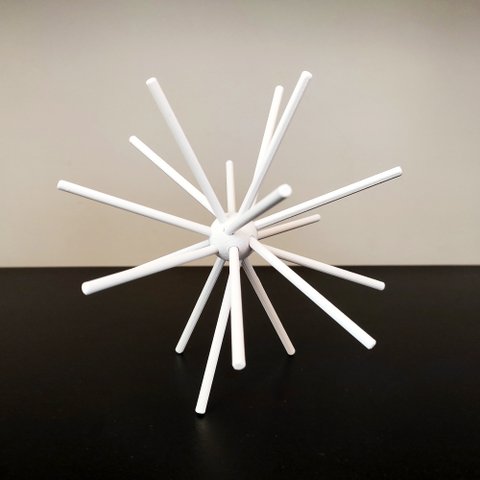 Ouriço Decorativo GG - 24 Cm Altura - Estatueta - Decoração -Toque 3D: Branco