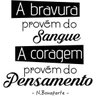 Adesivo de Parede A Bravura Provém do Sangue - Aço Escovado - 2